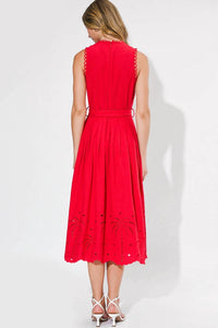 Adelyn Rae - Neve Embroidered Midi Dress