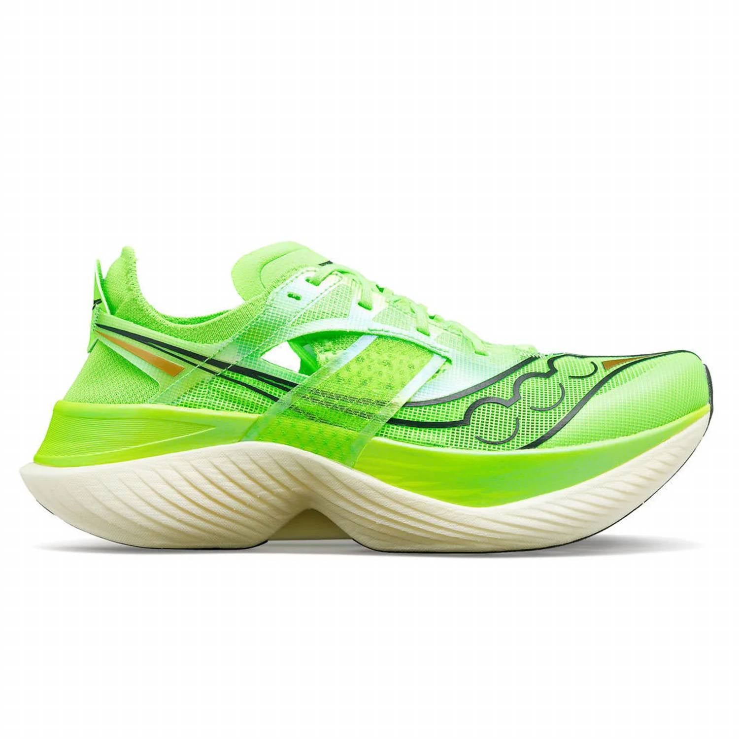 SAUCONY Women's Endorphin Elite Running Shoes in slime vert - women's shoe