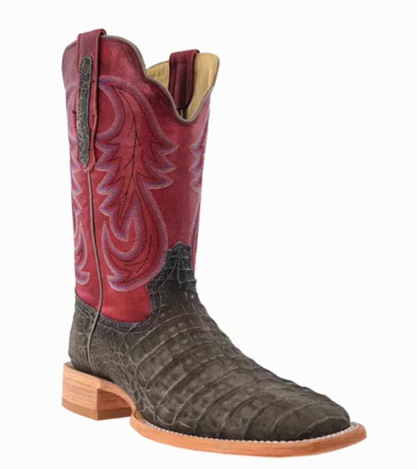 R Watson Boots - Men's Caiman Nubuck 11" Exotic Cowboy Boot