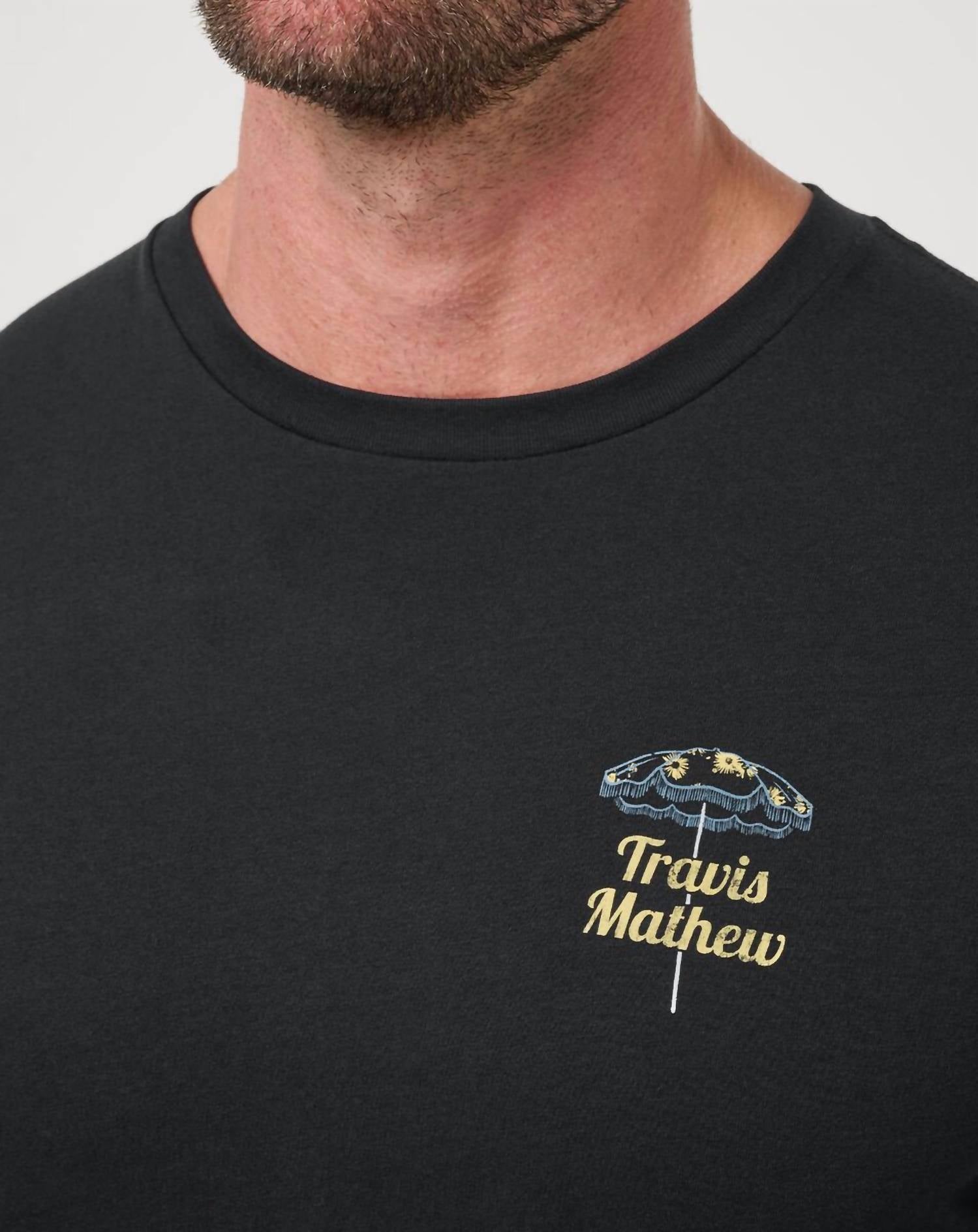 TravisMathew Vacation Home Short Sleeve Tee in black - men's t-shirt - view 5