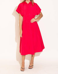 Alden Adair Becca Dress in poppy pink - women's dress