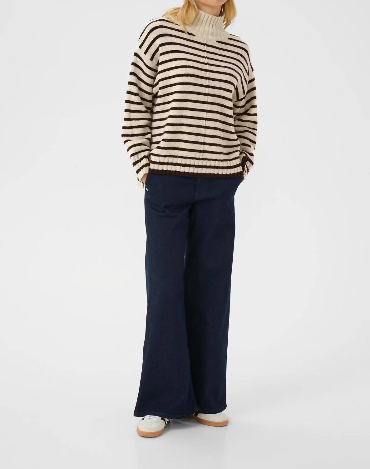 Part Two Lilye Pullover Sweater in french oak ganache - women's sweater - alternate view