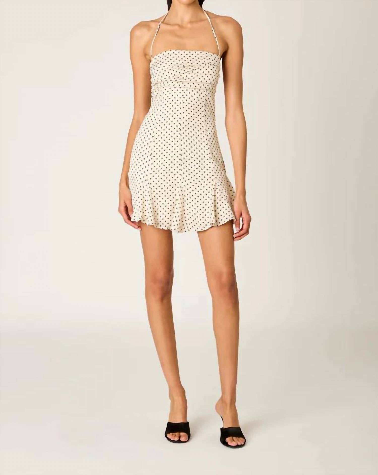 NIA Cahuenga Polka Dot Dress in ivory - women's dress
