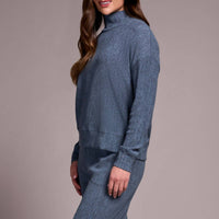 Tribal - Textured Knit Mock Neck Top