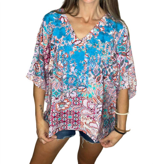 Andree By Unit - Poncho Embroidered Top