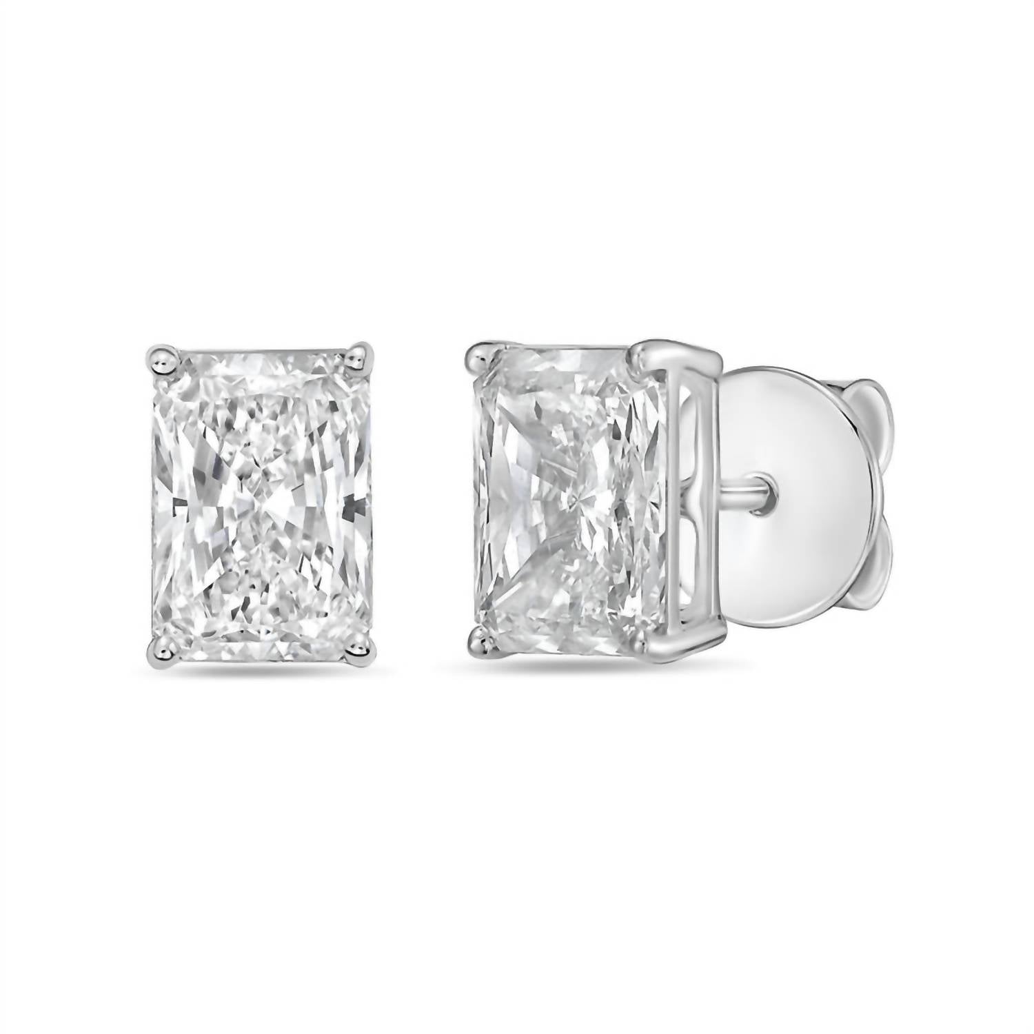 Diana M Jewels - Women's Radiant Lab-grown Diamond Stud Earrings (12.00 Tcw) - Luxe