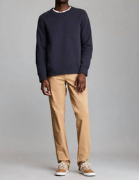 Billy Reid Dover Crew Neck Sweatshirt in dark midnight - men's sweater
