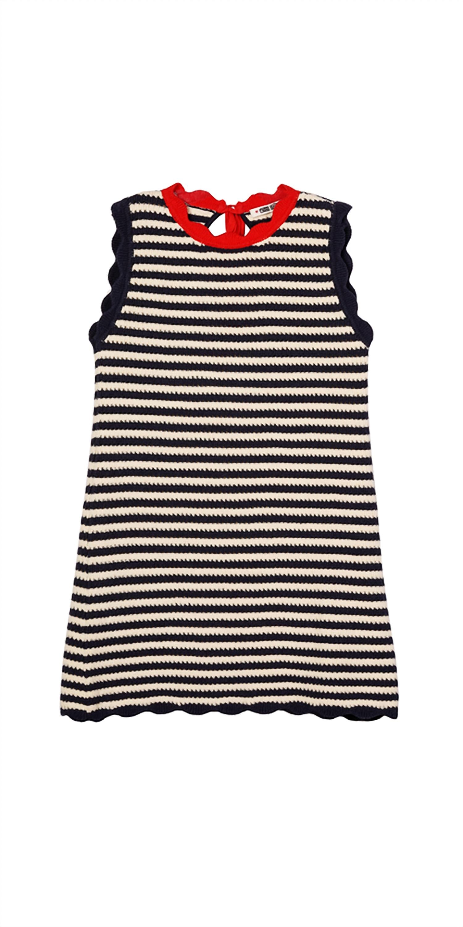 CIAO LUCIA Fasano Striped Crochet Mini Dress - women's dress - view 6