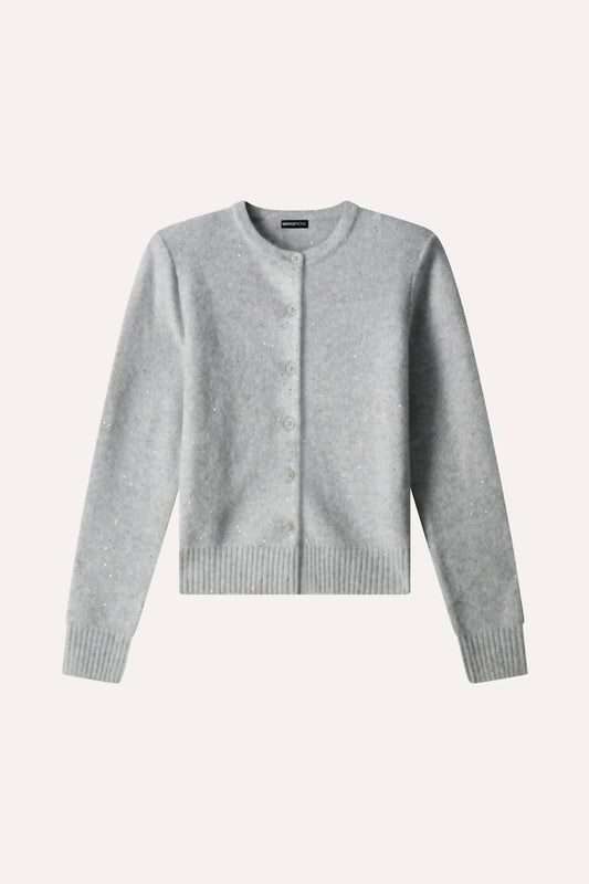 Minnie Rose - Sparkle Cashmere Crew Neck Cardigan