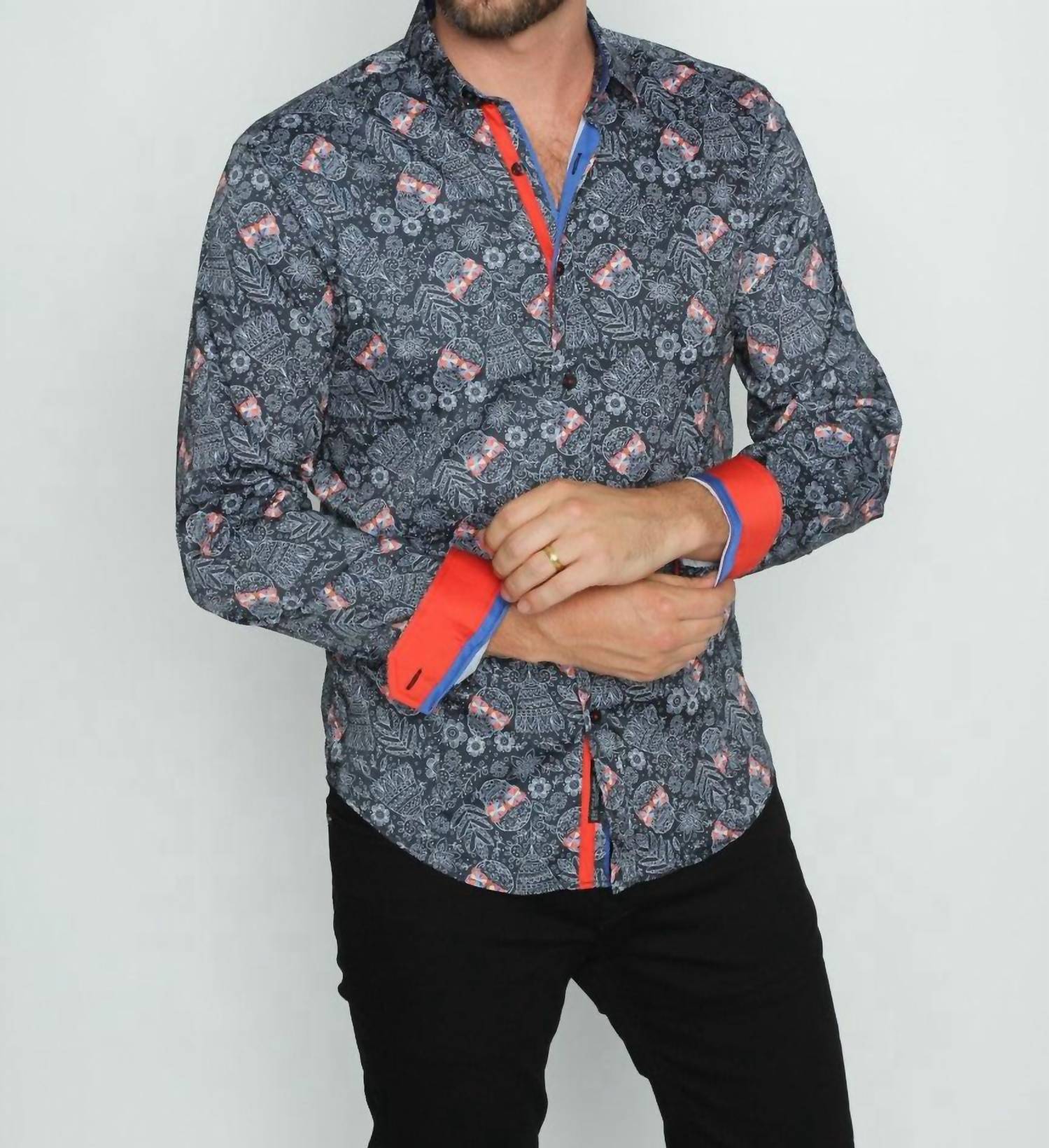 Eight X - Radical Skull Button Down Shirt