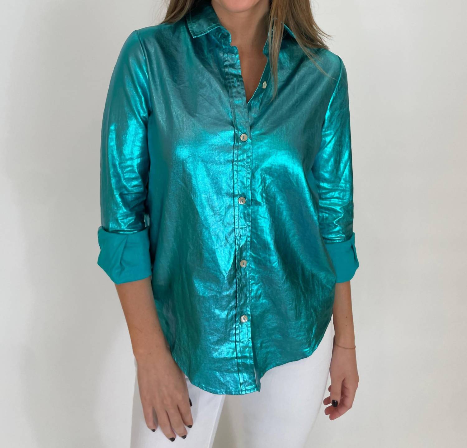 Lanhtropy - San Marino Metallic Linen Shirt