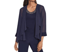 Joseph Ribkoff - EMBELLISHED TANK WITH CHIFFON CARDIGAN