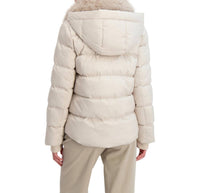 Tahari - Short Quilted Puffer Jacket With Faux Fur Collar & Detachable Hood