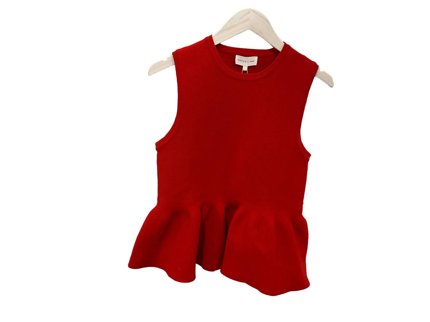 Entro - Crewneck Sleeveless Peplum Top