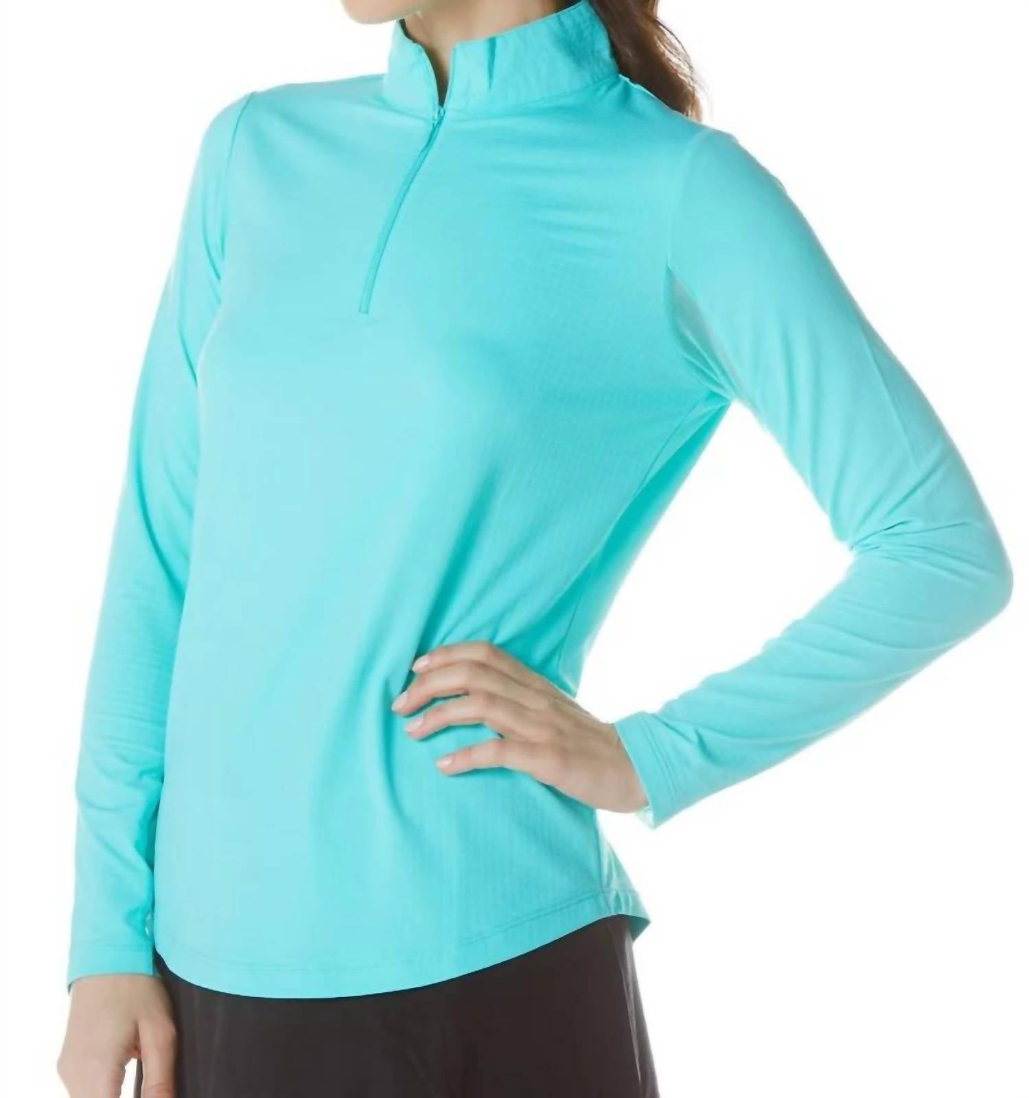 Ibkul - Women's Long Sleeve Mock Neck Top