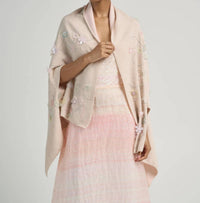 Bernadette - Double Face Embroidered Shawl