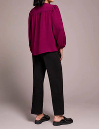 Tribal - Airflow Long Sleeve Mandarin Collar Blouse