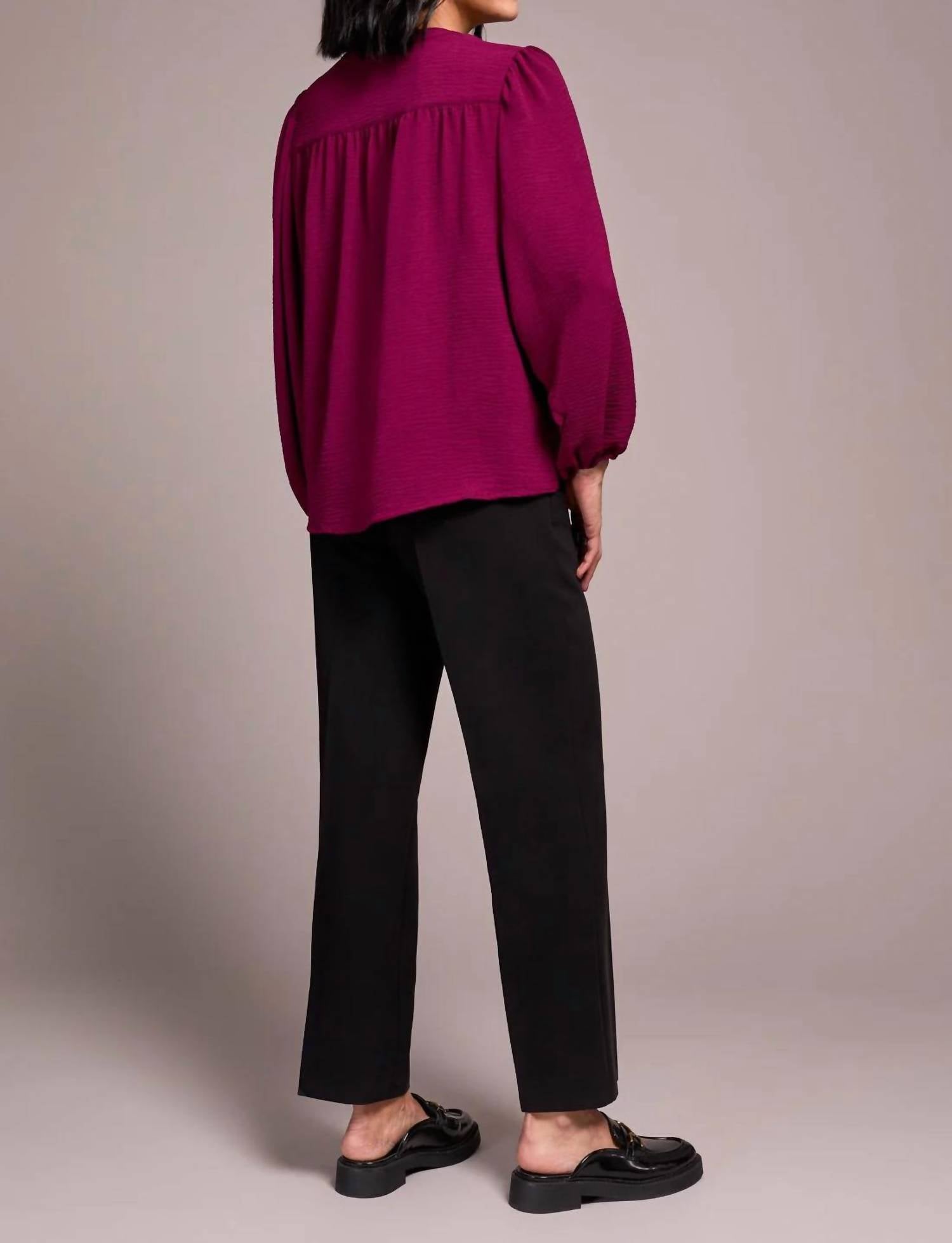Tribal - Airflow Long Sleeve Mandarin Collar Blouse