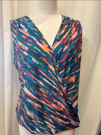 Veronica M - Sleeveless Surplice Top