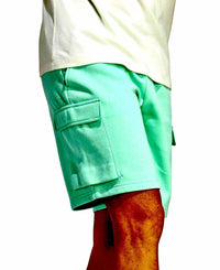 Adidas - Elastic Drawstring Waist Cargo Sweatpant Shorts