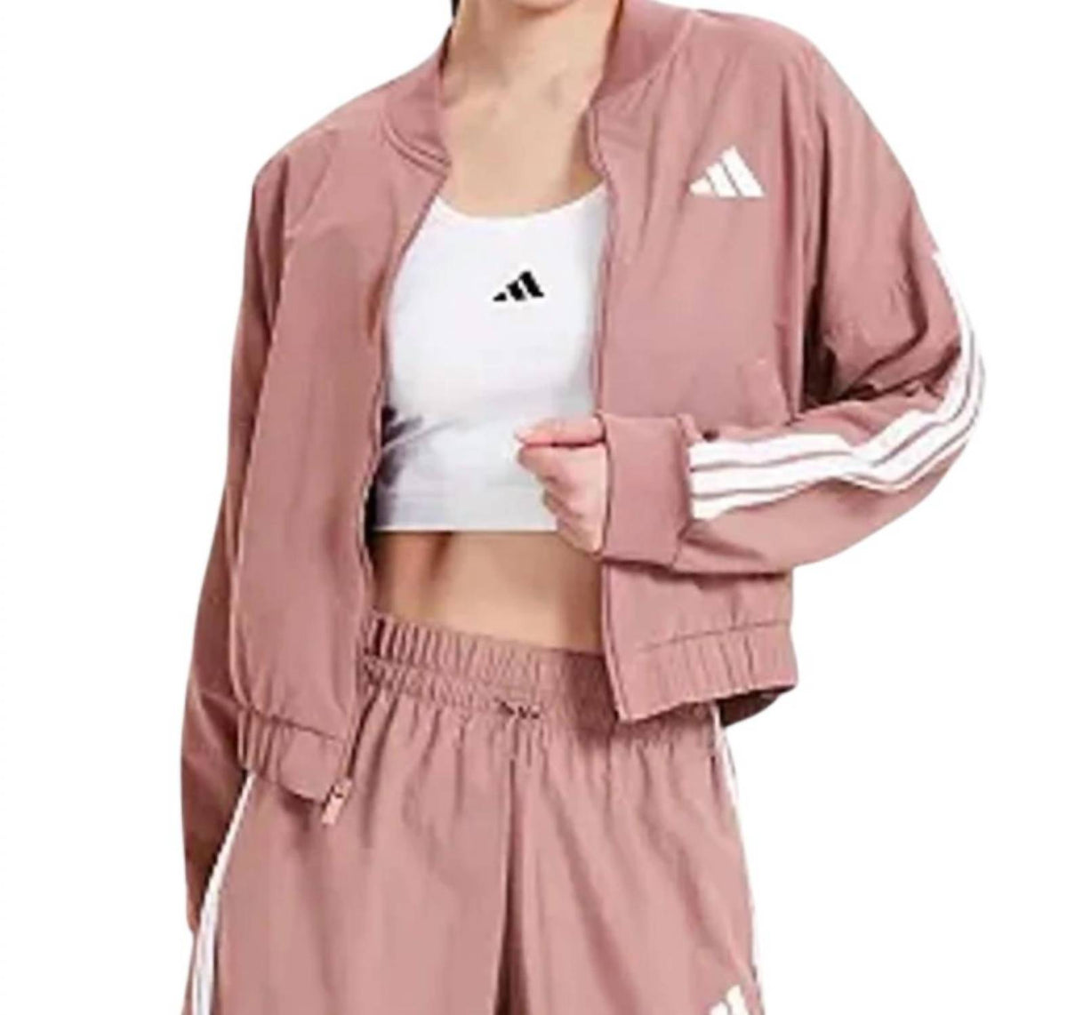 Adidas - Essentials 3-stripes Bomber Jacket And Parachute Pants Set