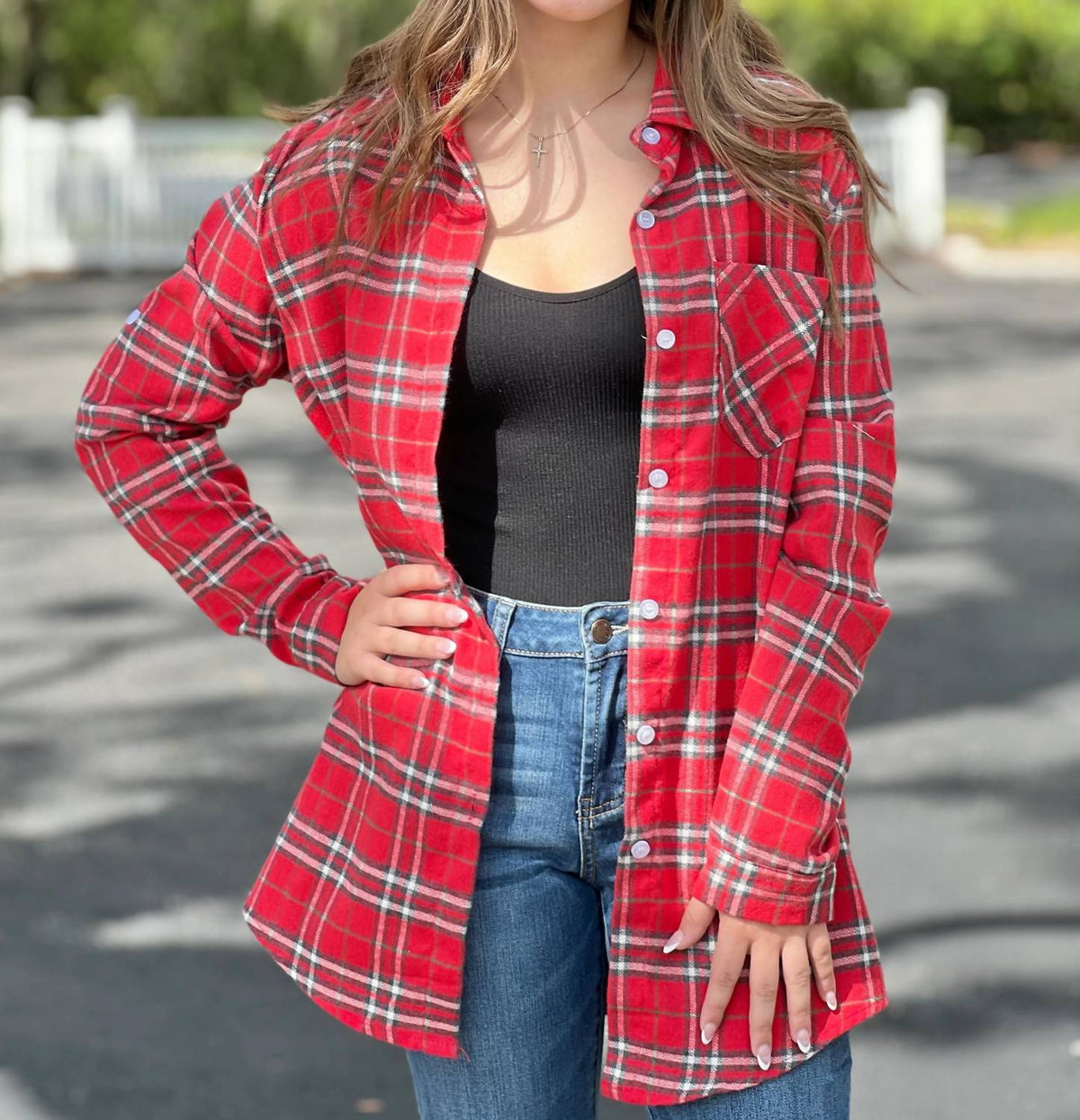 Adora - More Glam Less Grunge Flannel Top
