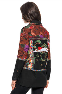 Adore - Belted Mix Media Jacket