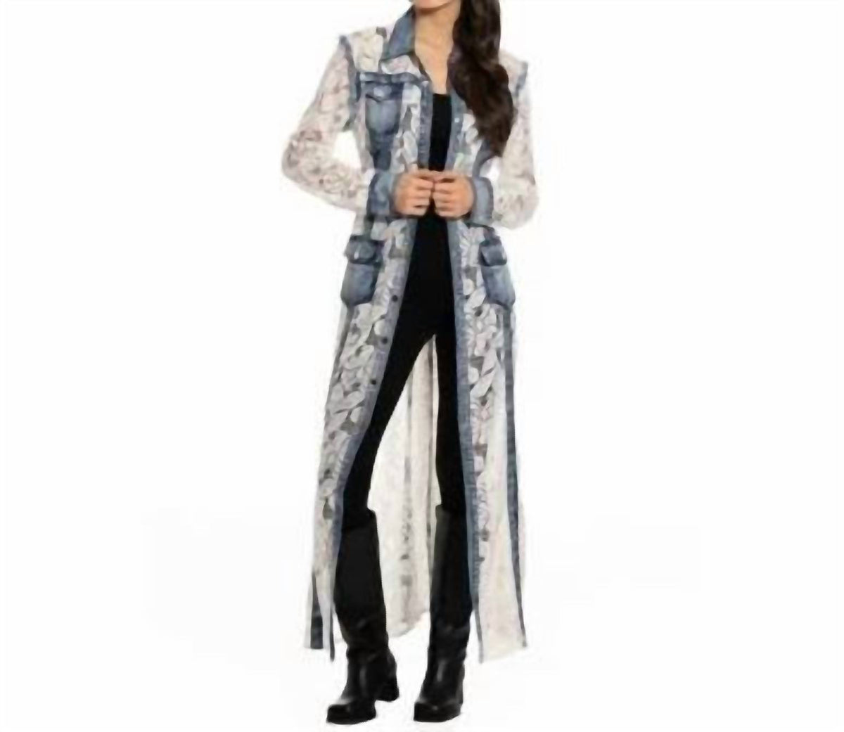 Adore - Denim Lace Duster