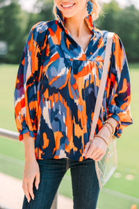 Adrienne - Auburn Spirit Abstract Top