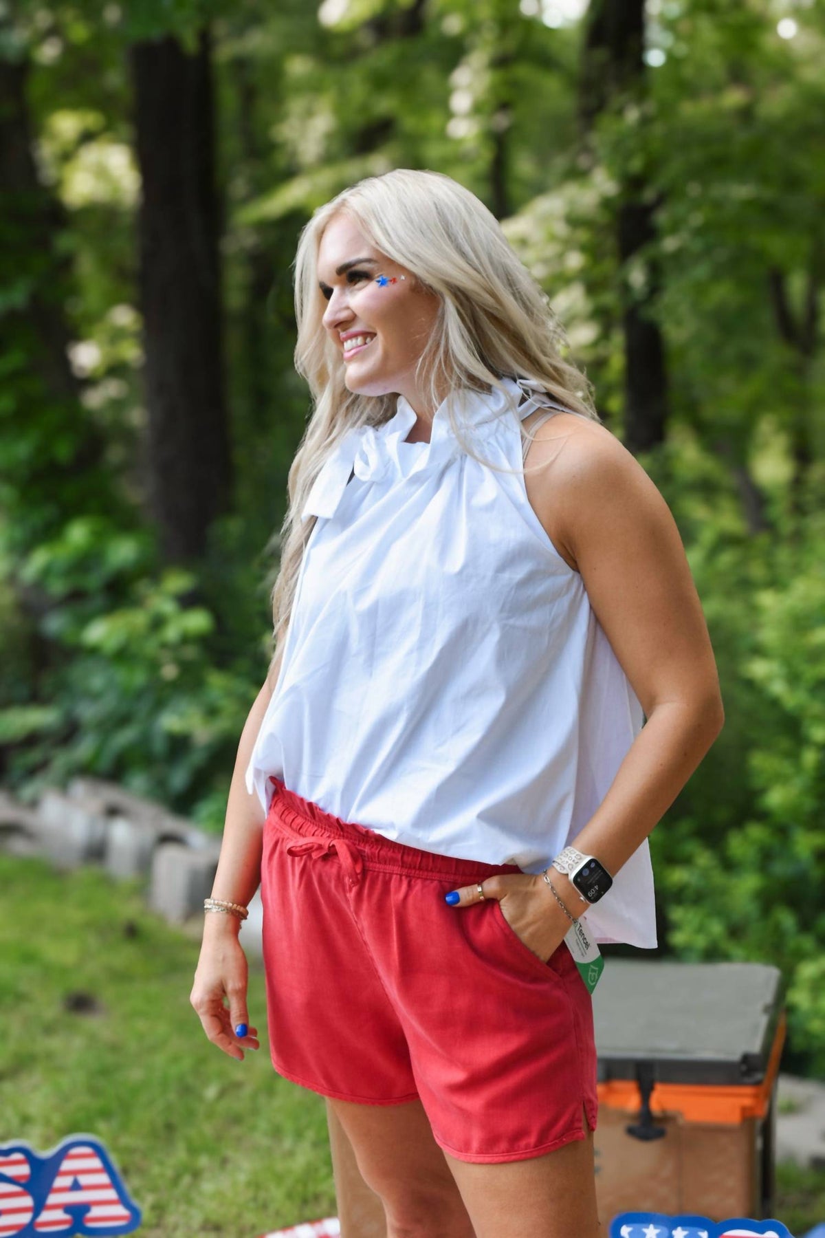 Adrienne - Vacay Countdown Bridget Ruffle Tank