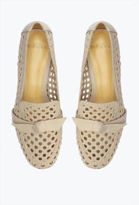 ALEXANDRE BIRMAN Women's Clarita Woven Basketry Loafer in beige - women's flats - alternate view