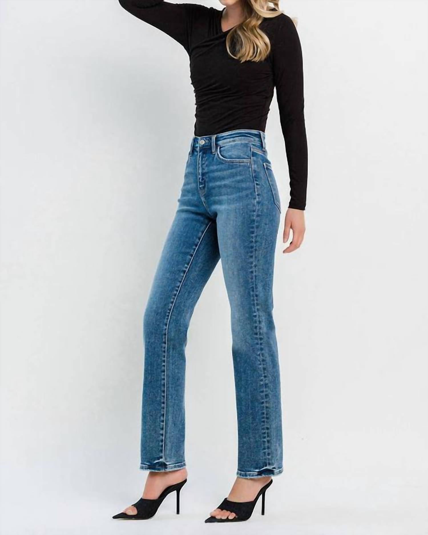 Flying Monkey - Illuminate High Rise Straight Jeans