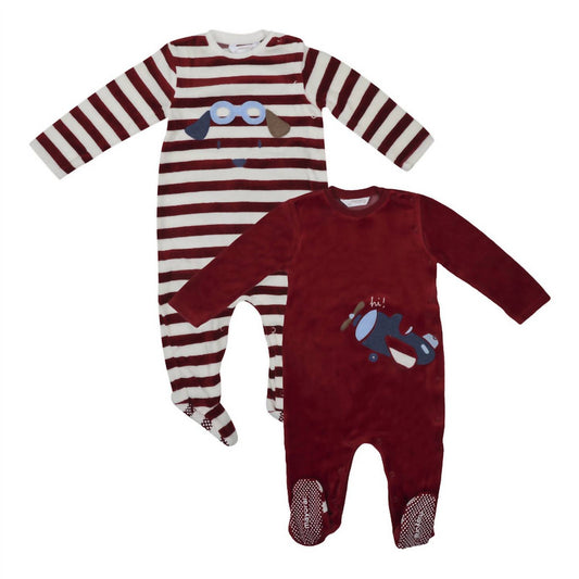 Mayoral - Kids' Velour Footie - Pack of 2