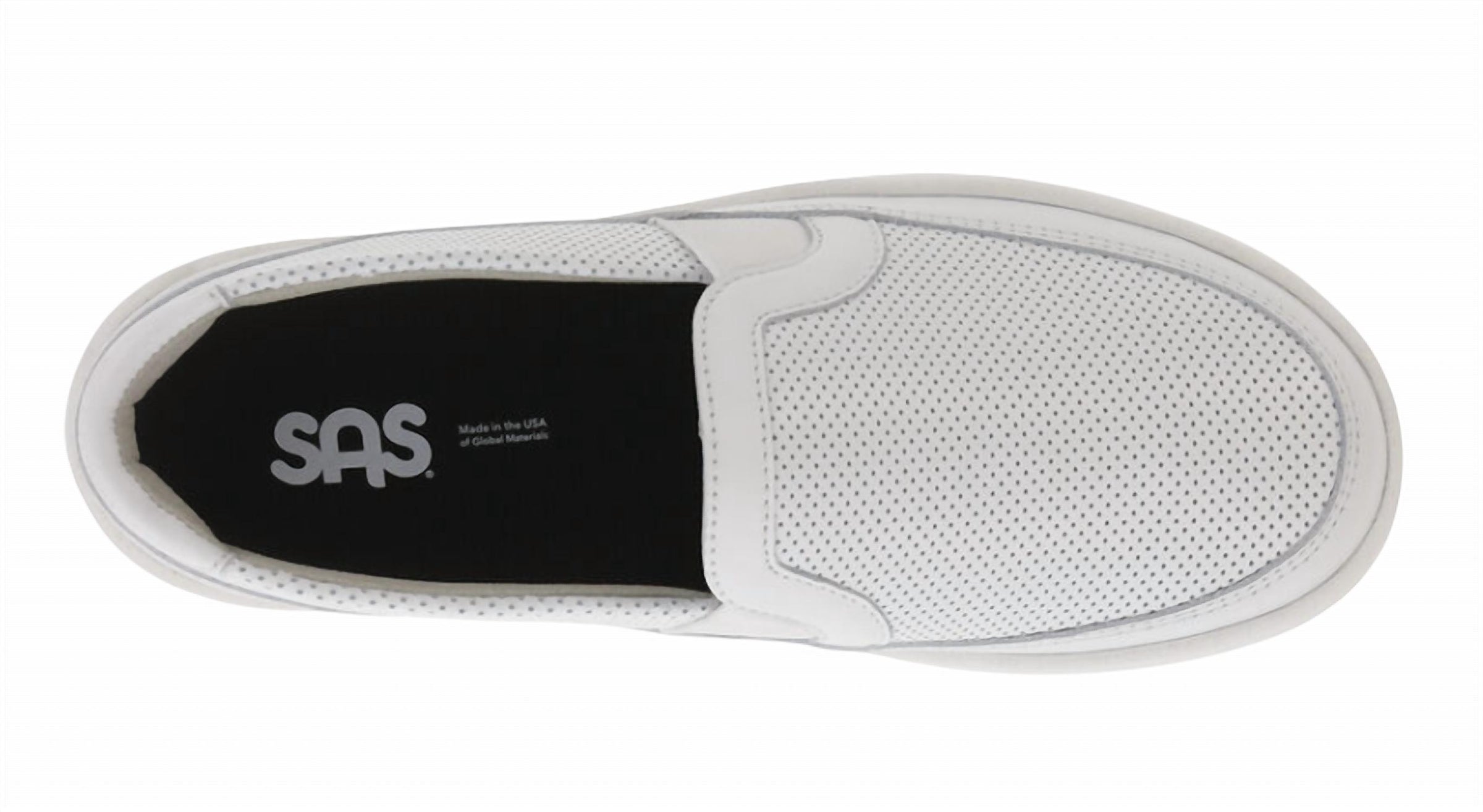 SAS Women's Chuy-x Slip On Sneaker in white perf - women's sneaker - alternate view