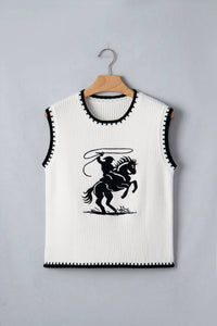 1 The Woman - Rodeo Cowboy Sweater Vest