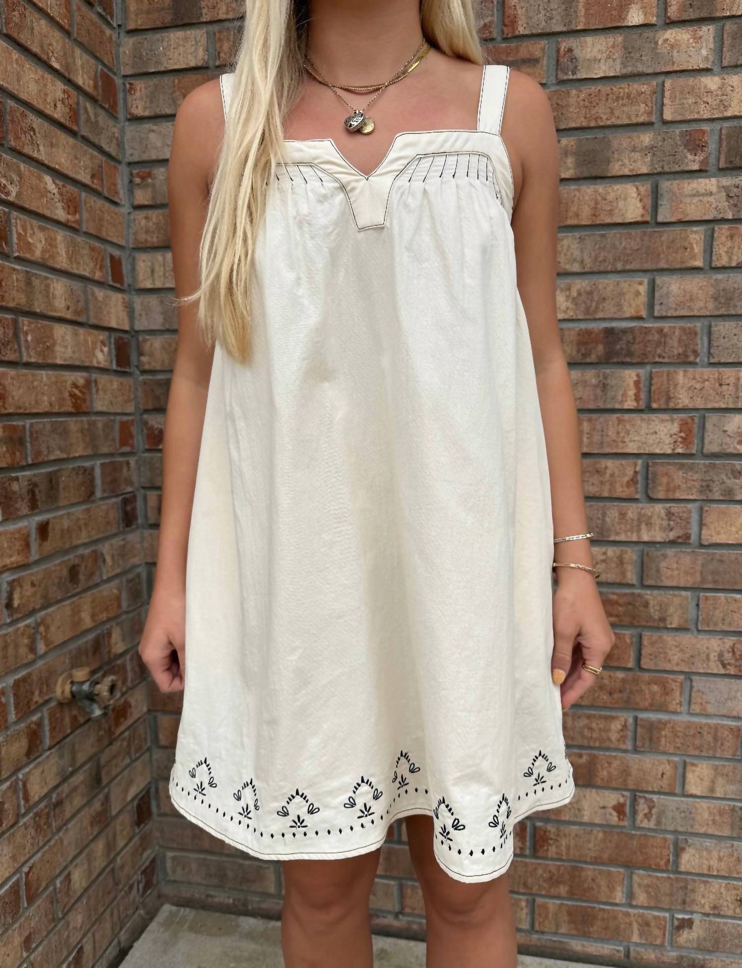 Sage The Label - Retro Roam Embroidered Dress