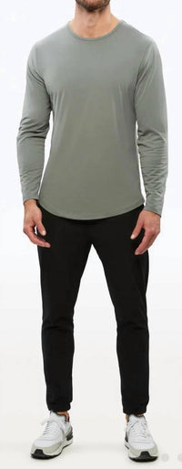 Cuts - Ao Long Sleeve Curve-hem Tee