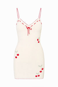 Loveshackfancy - Yelena Cherry Crochet Mini Dress