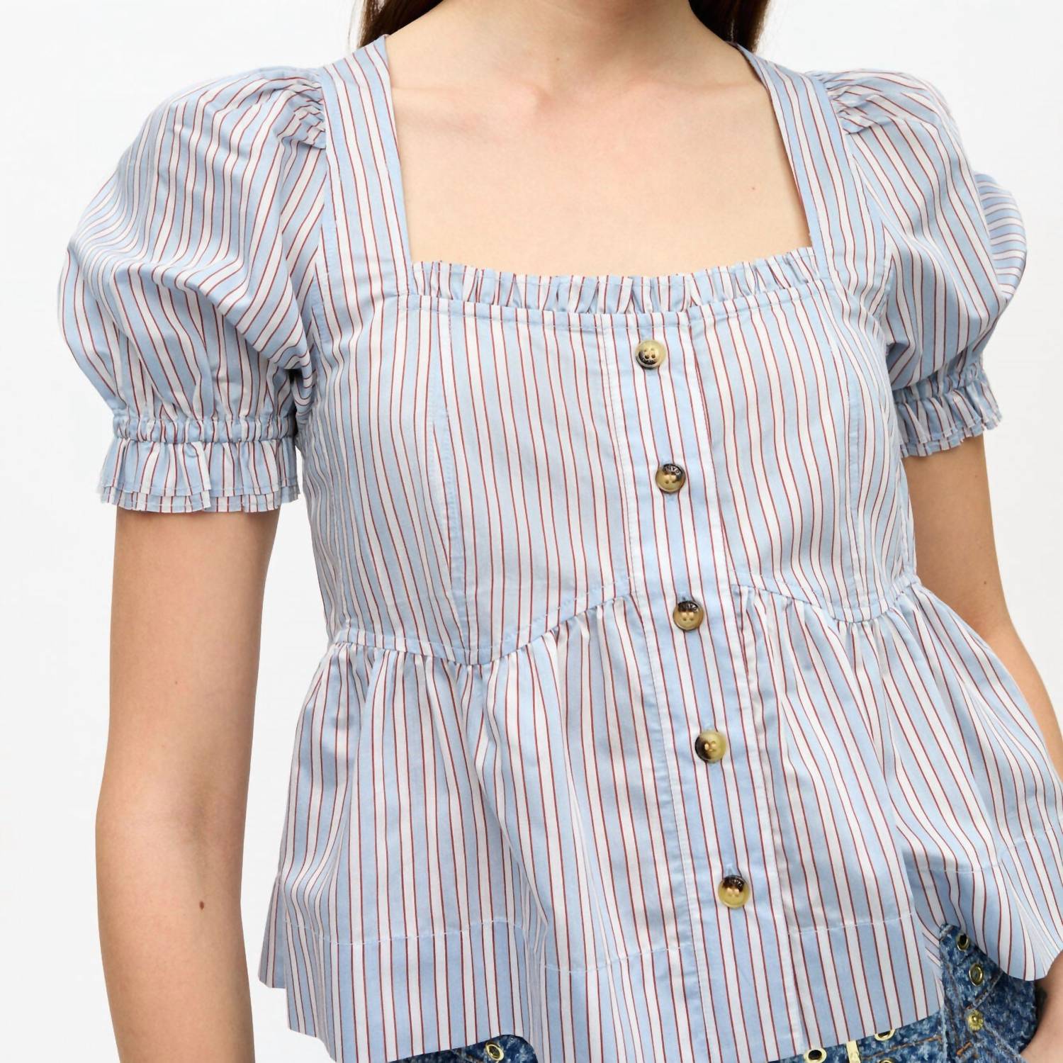 Ganni - Yarn Dyed Stripe Blouse