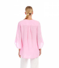 Karen Kane - Bracelet Sleeve Embroidered Asymmetric Top