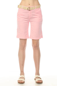 Charlie B - Belted Twill Cuffed Shorts