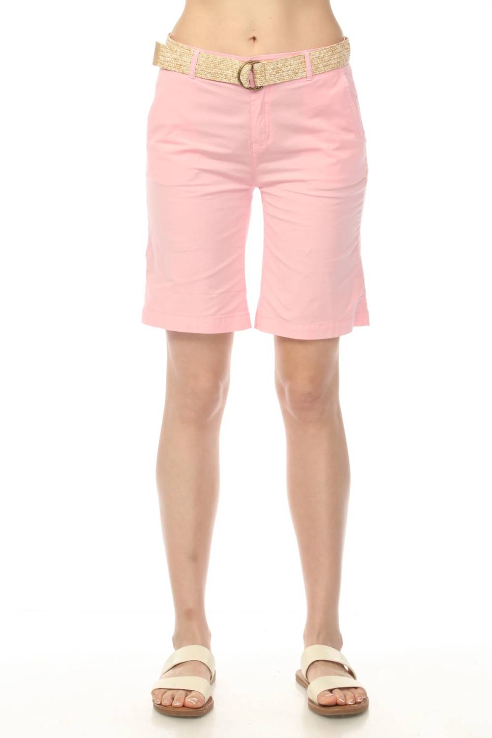 Charlie B - Belted Twill Cuffed Shorts