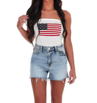 Blu Pepper - Americana Muse Strapless Crop Top