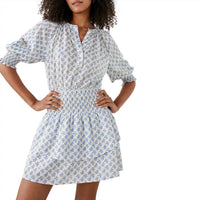Rails Women's Milana Dress in white blue ivy - women's dress