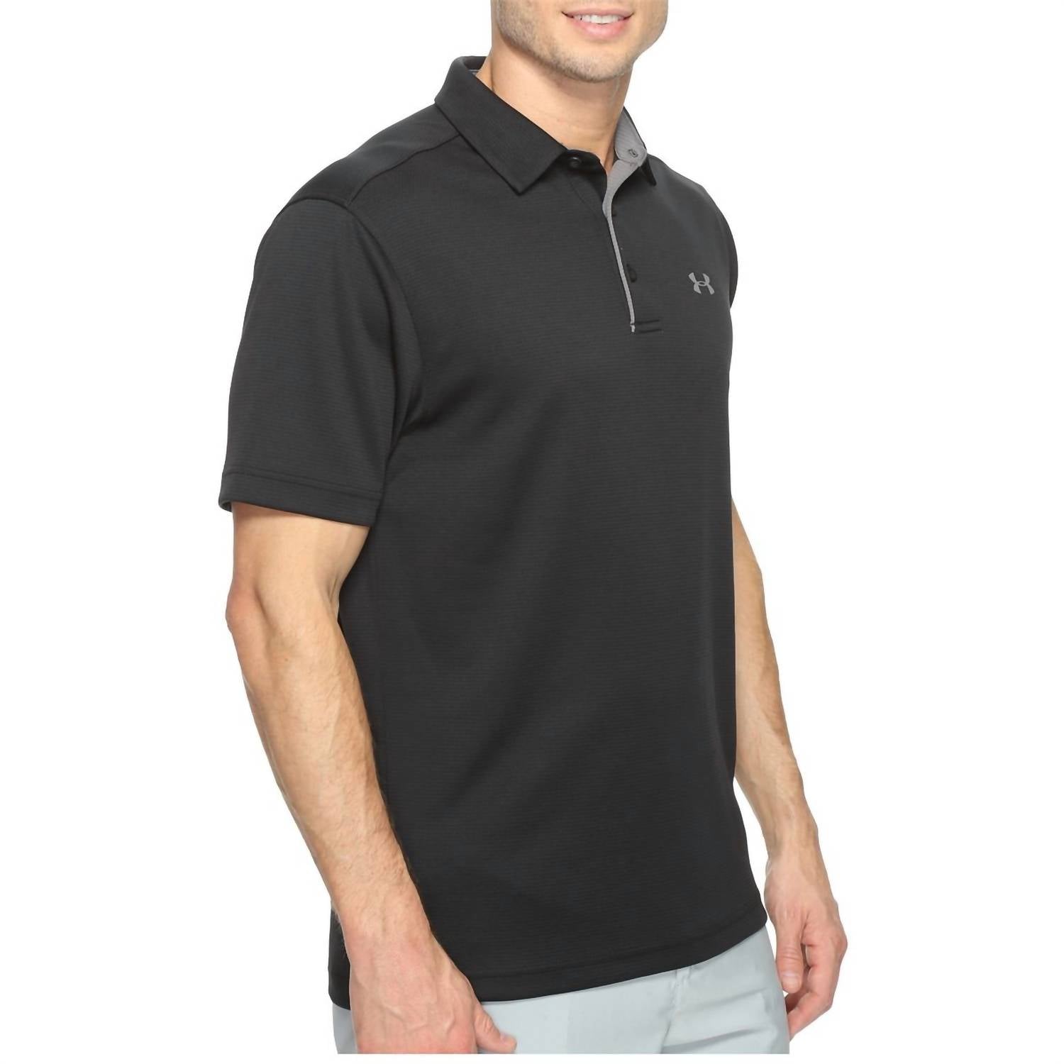 UNDER ARMOUR Tech Polo in black - men's shirt - alternate view