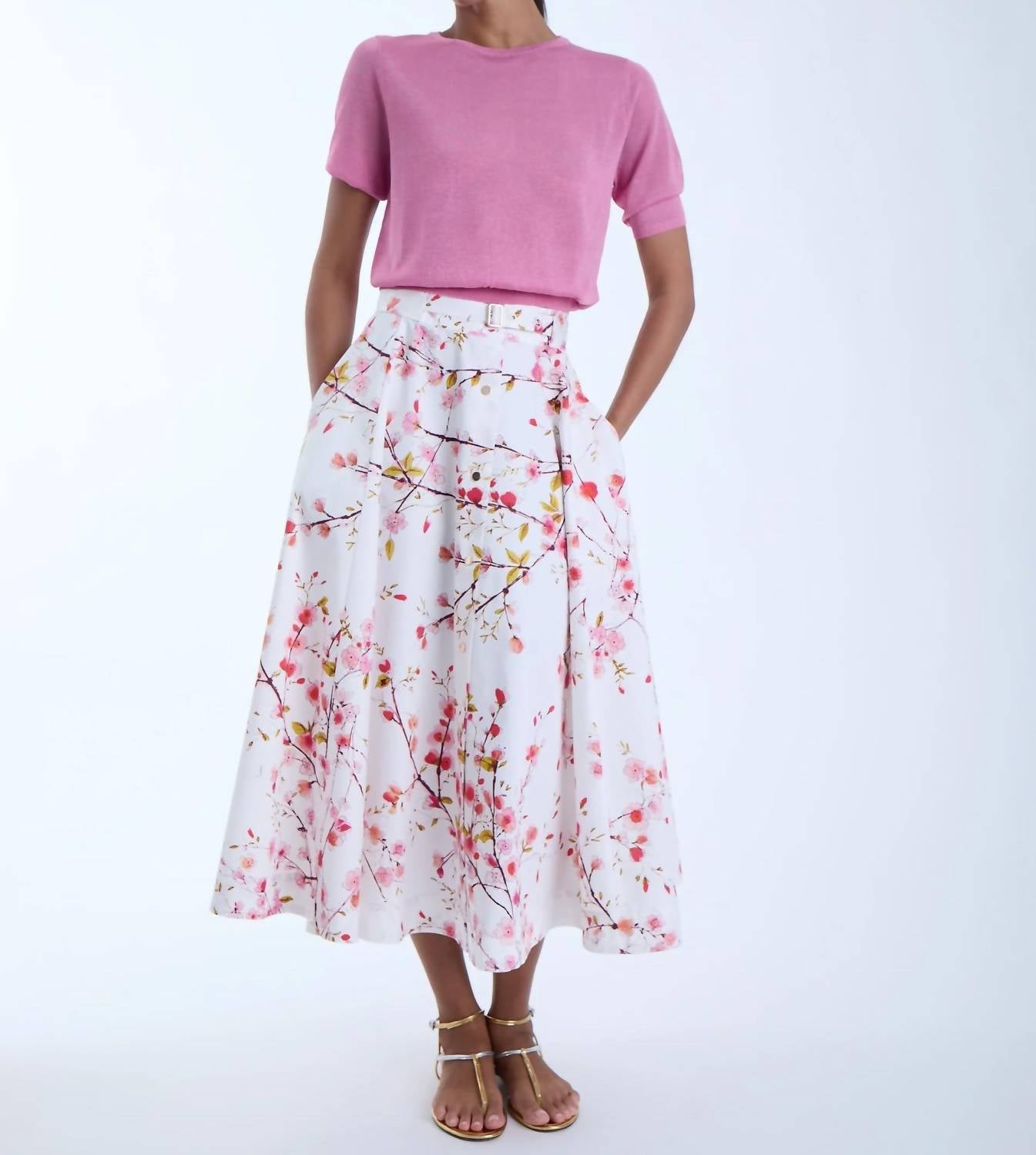 Karina Grimaldi - Lola Print Midi Skirt