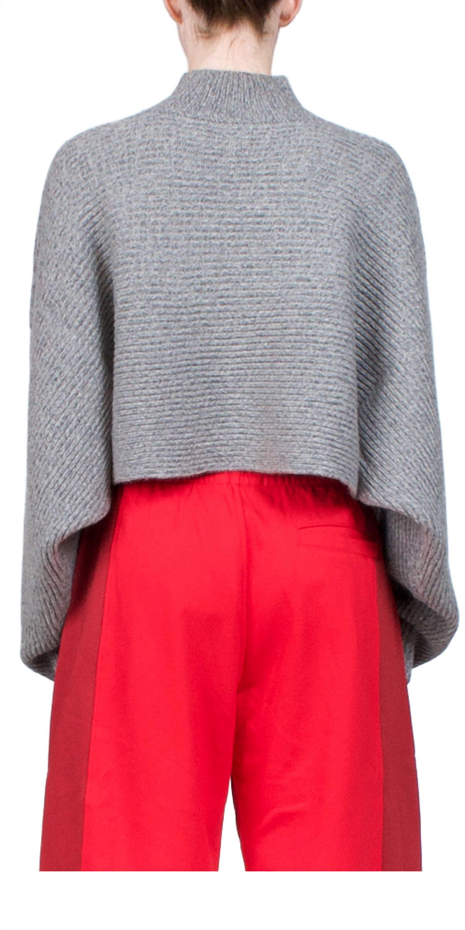 6397 - Wide Rib Crop Sweater