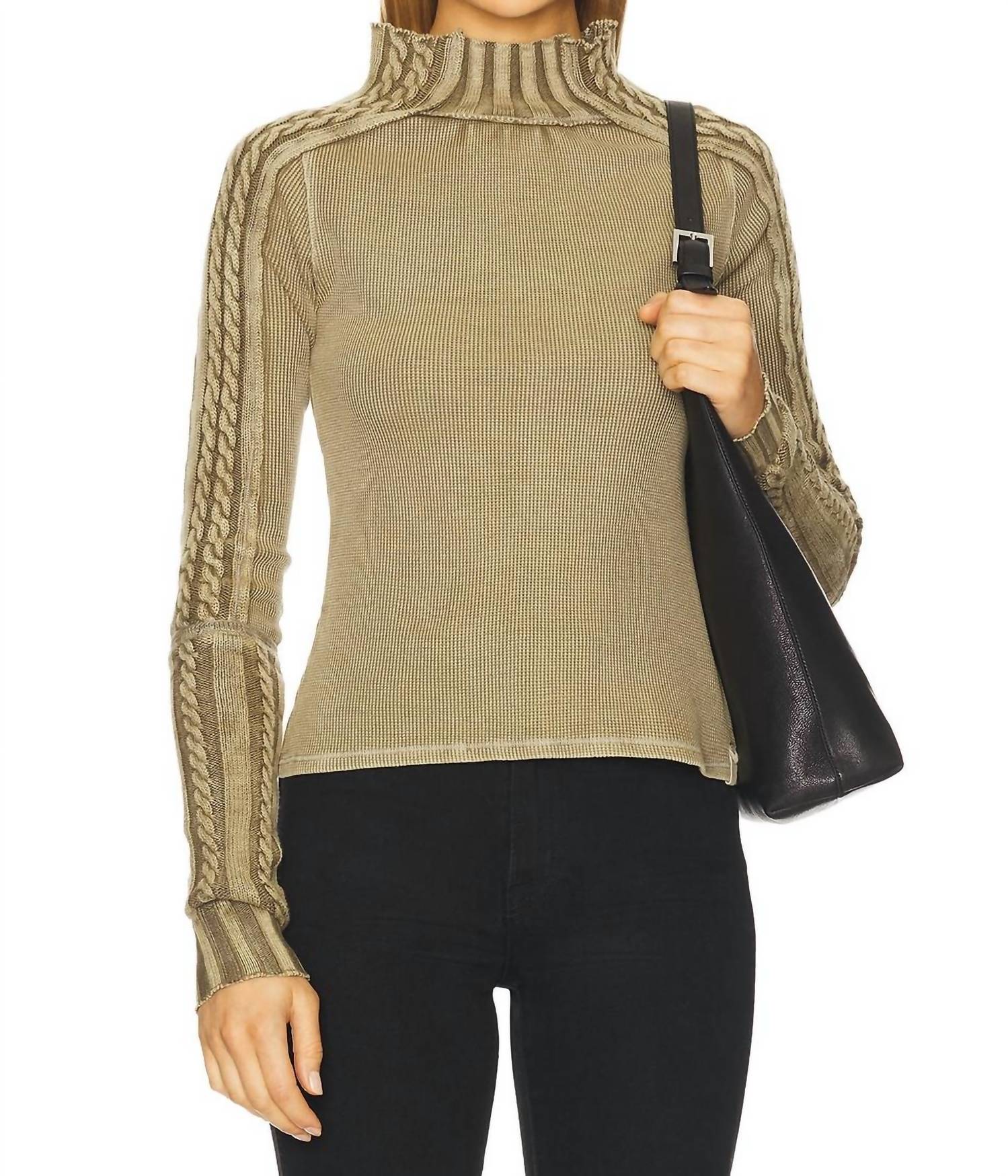 Free People Breezy Swift Top in fossil dune 1 - women's sweater