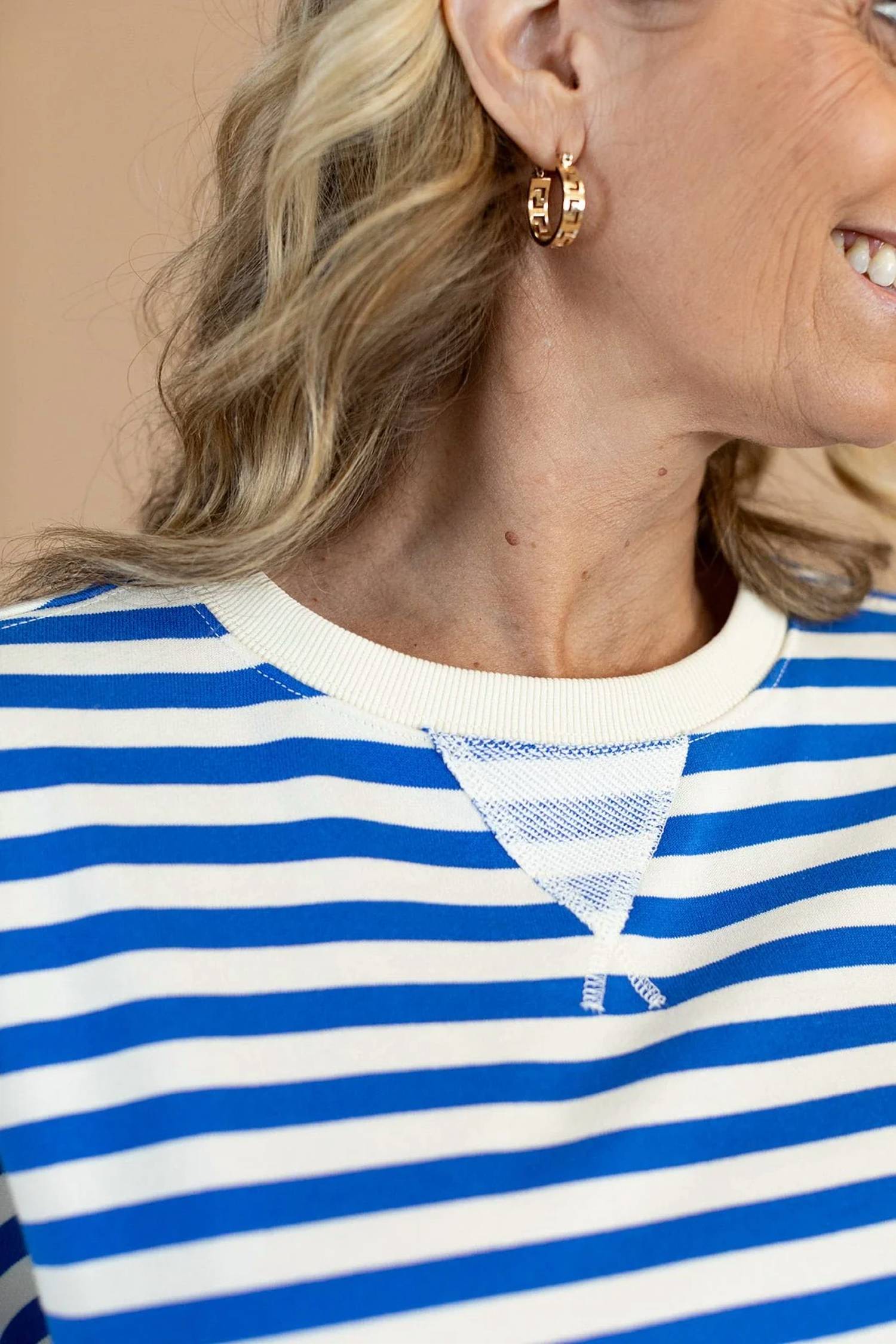 Wishlist - Traci Striped Oversized Sweatshirt