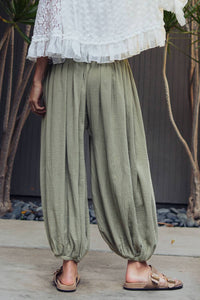 Urban Daizy - Crinkle Balloon Pants Drawstring